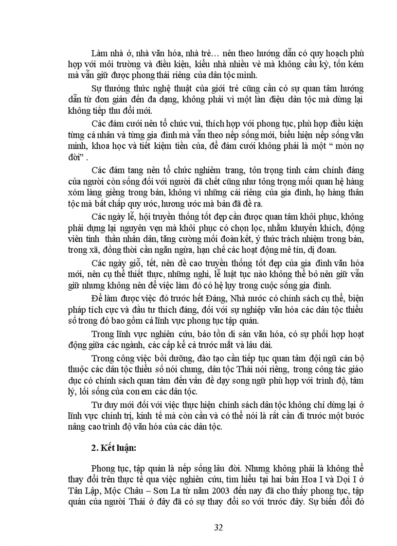 image for page Những biến đổi phong tục tập quán của người dân tộc Thái ở hai bản Hoa I và bản Dọi I từ khi thực hiện dự án tái định cư Thuỷ điện Sơn La năm 2003 đến nay