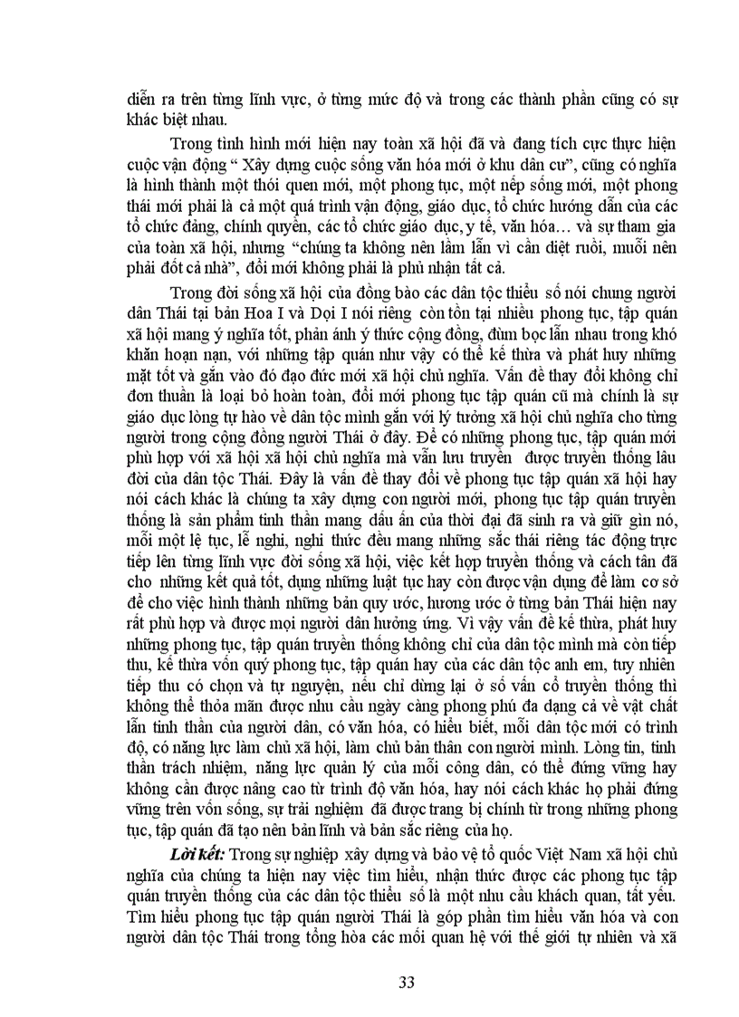 image for page Những biến đổi phong tục tập quán của người dân tộc Thái ở hai bản Hoa I và bản Dọi I từ khi thực hiện dự án tái định cư Thuỷ điện Sơn La năm 2003 đến nay