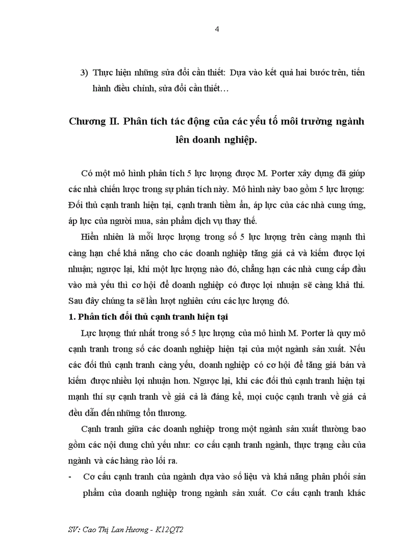 image for page Phân tích tác động của các yếu tố môi trường ngành tác động lên doanh nghiệp