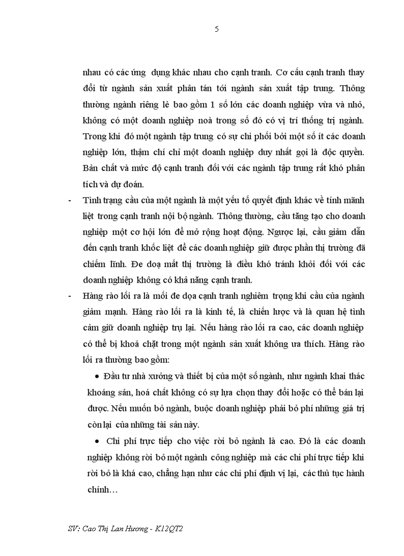 image for page Phân tích tác động của các yếu tố môi trường ngành tác động lên doanh nghiệp