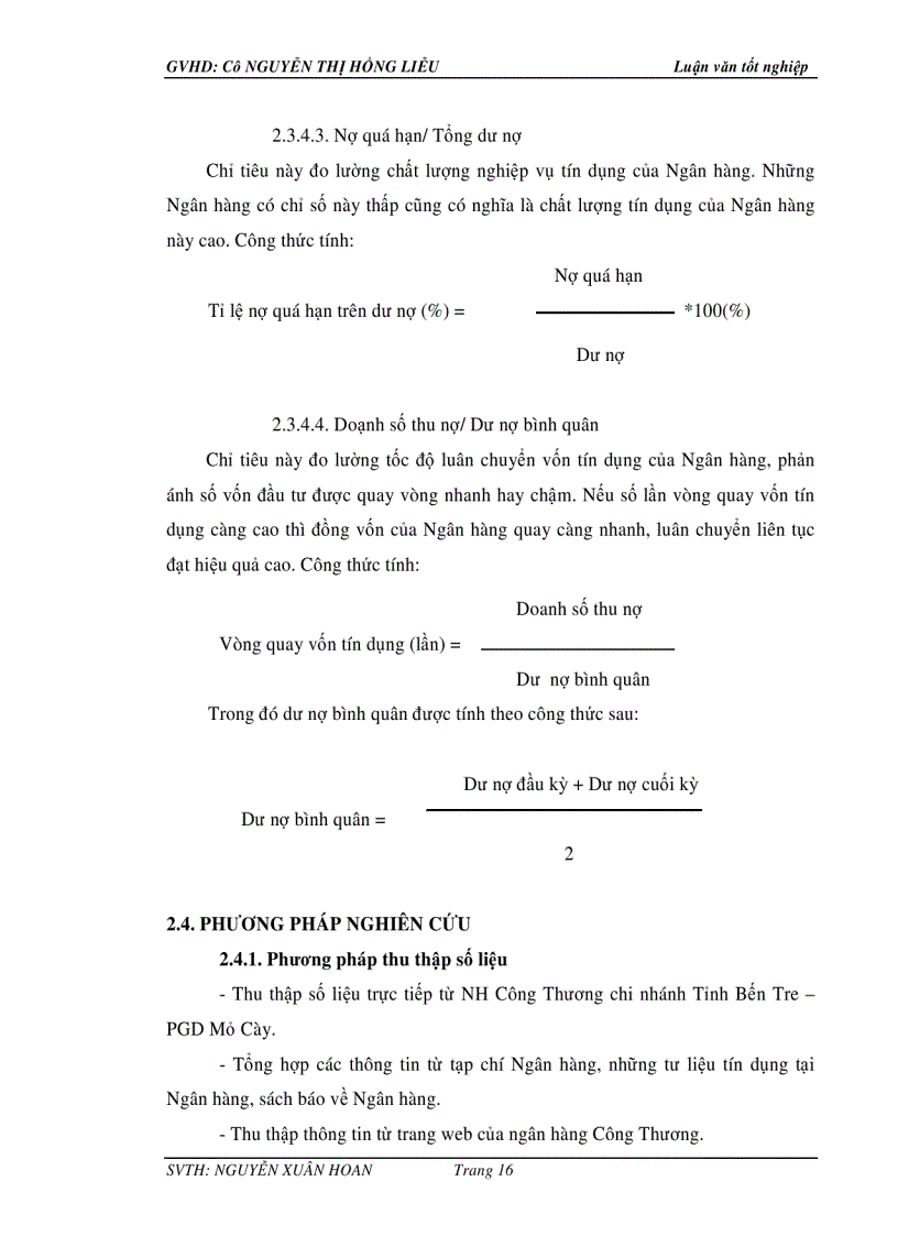 image for page Phân tích hoạt động tín dụng của ngân hàng Ngân hàng Công thương chi nhánh Tỉnh Bến Tre Phòng giao dịch Mỏ Cày