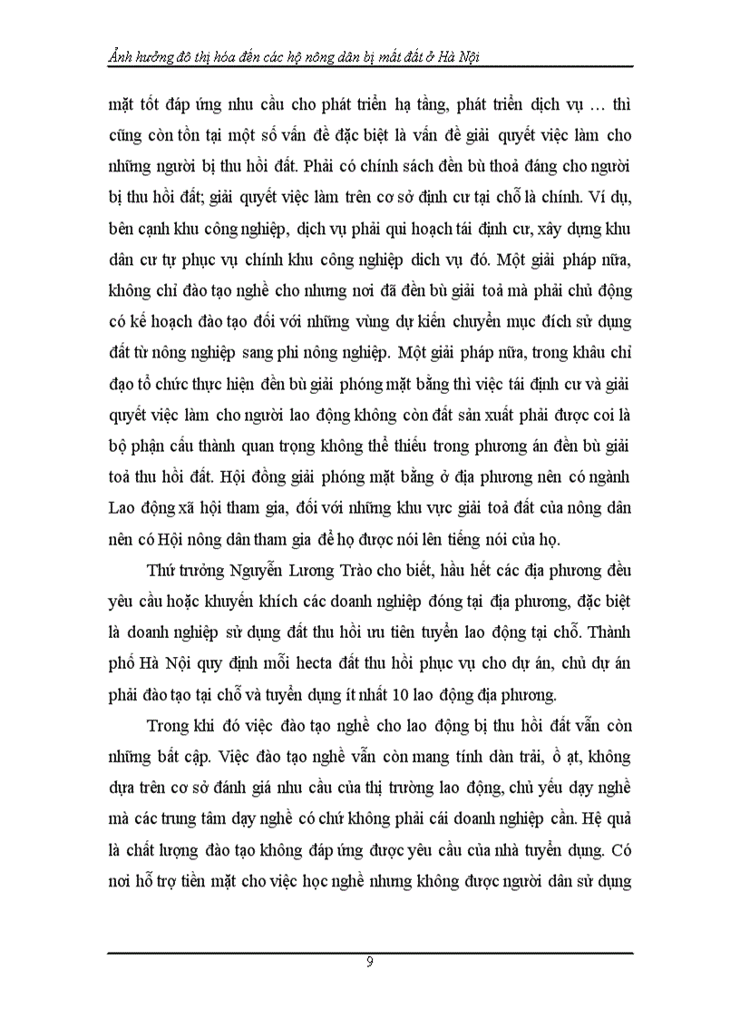 image for page Ảnh hưởng đô thị hóa đến các hộ nông dân bị mất đất ở Hà Nội