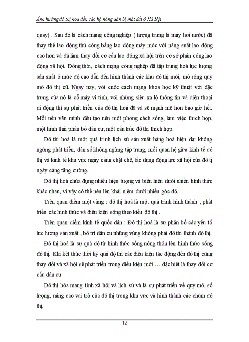 image for page Ảnh hưởng đô thị hóa đến các hộ nông dân bị mất đất ở Hà Nội