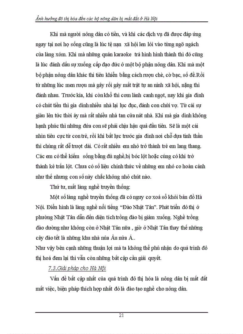 image for page Ảnh hưởng đô thị hóa đến các hộ nông dân bị mất đất ở Hà Nội