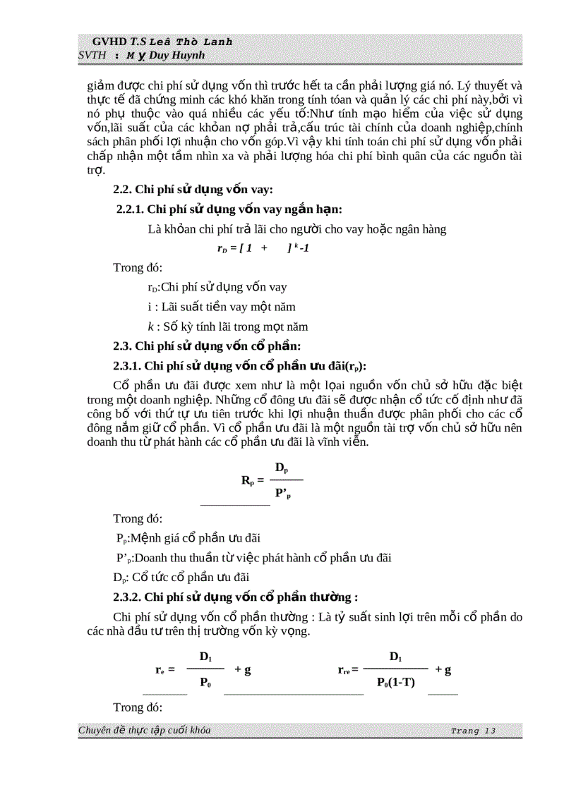 image for page Phân tích vốn và cấu trúc vốn