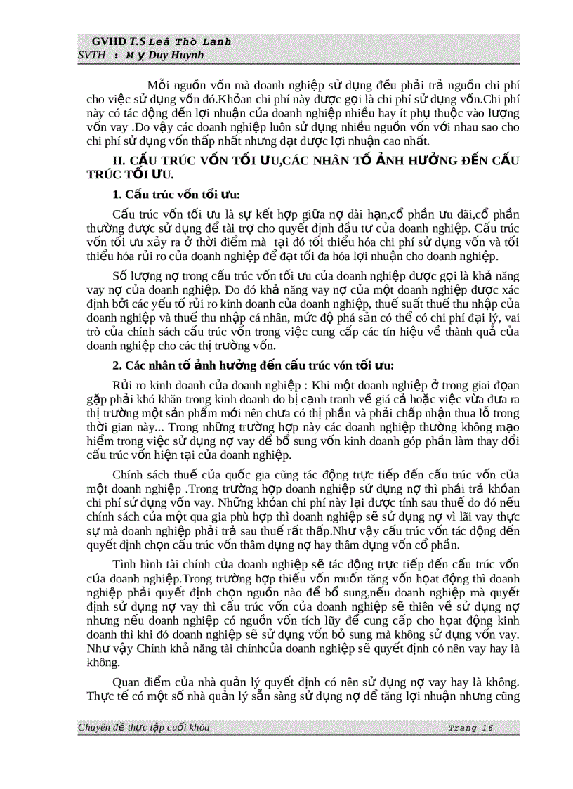 image for page Phân tích vốn và cấu trúc vốn