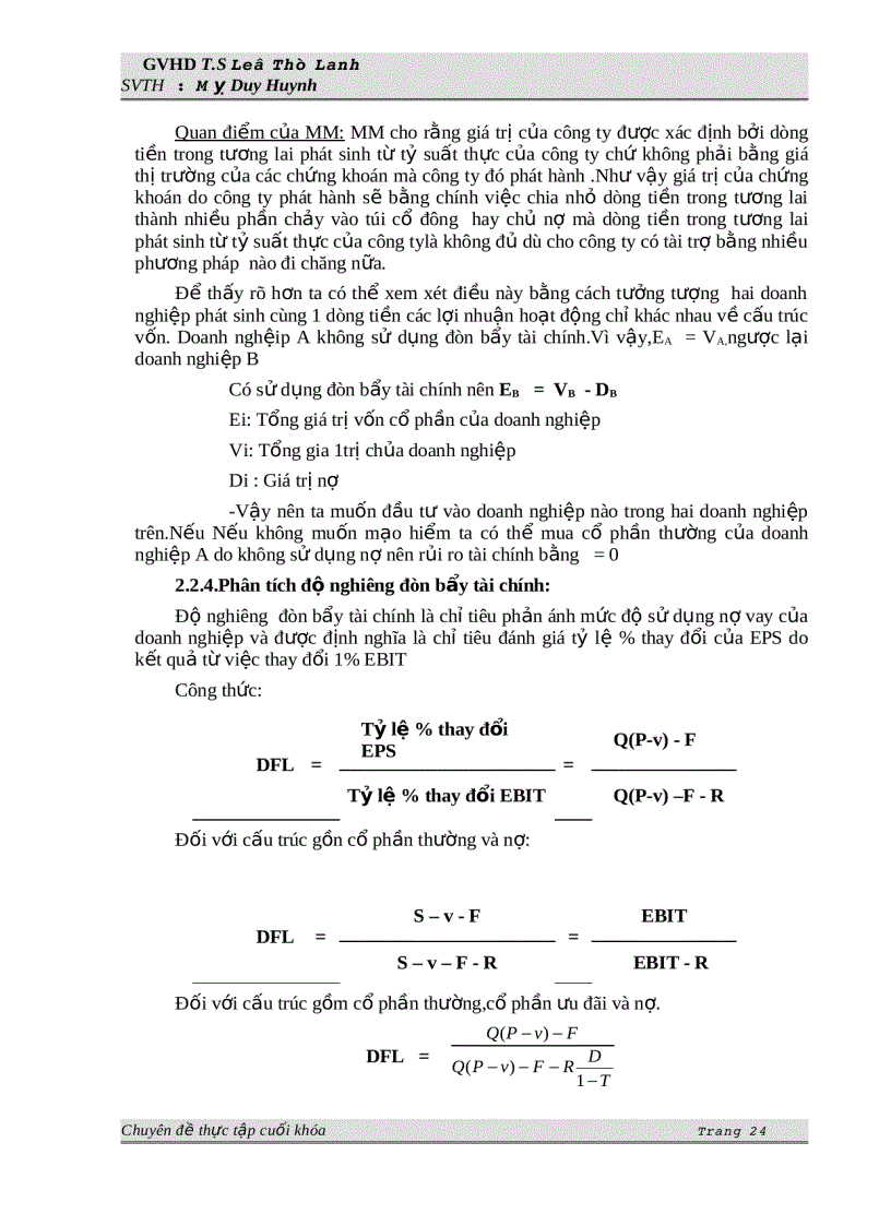image for page Phân tích vốn và cấu trúc vốn