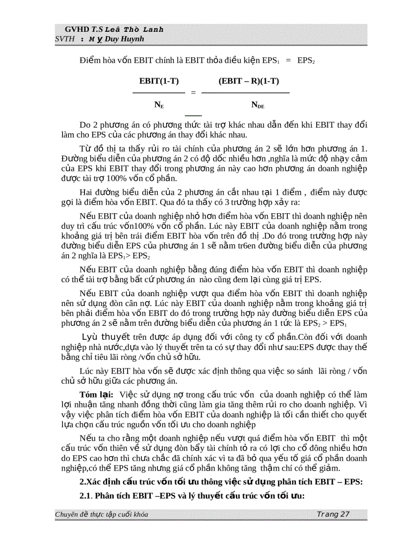 image for page Phân tích vốn và cấu trúc vốn