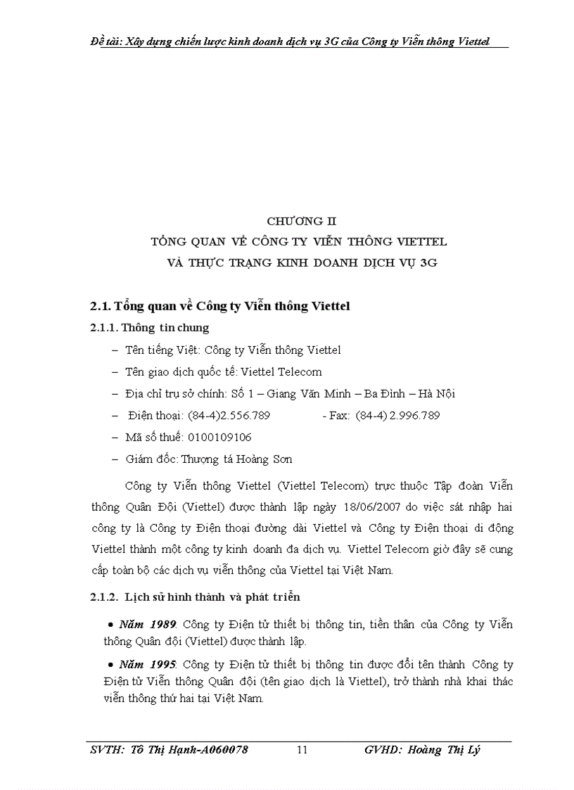 image for page Xây dựng chiến lược kinh doanh dịch vụ 3G của Công ty Viễn thông Viettel