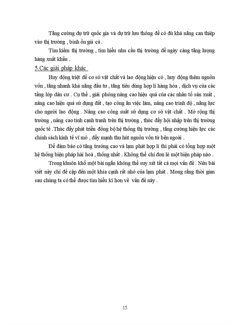 image for page Phân tích tình hình lạm phát ở Việt Nam qua các giai đoạn Trên cơ sở đó cho biết nguyên nhân và bịên pháp khắc phục