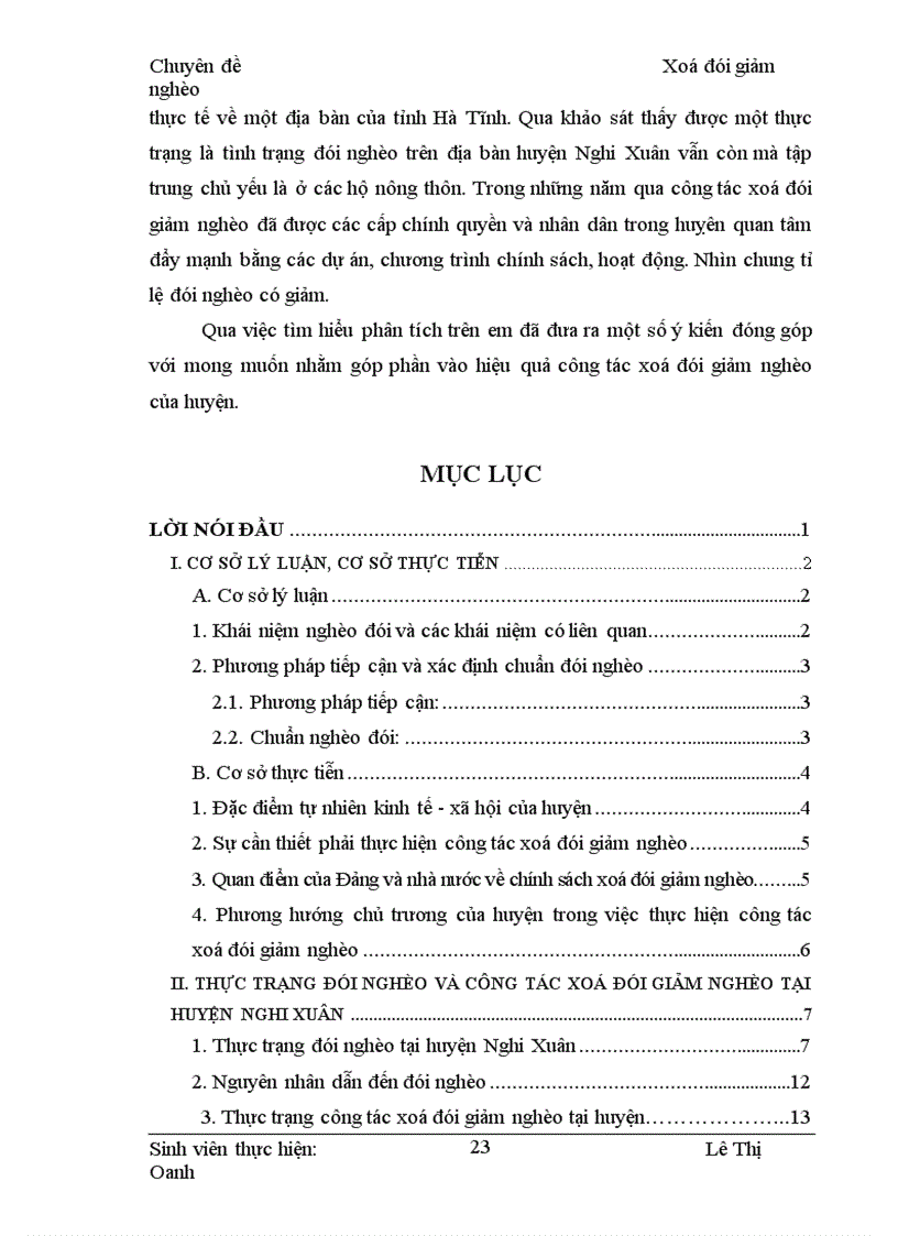 image for page Thực trạng đói nghèo và công tác xóa đói giảm nghèo tại Huyện Nghi Xuân