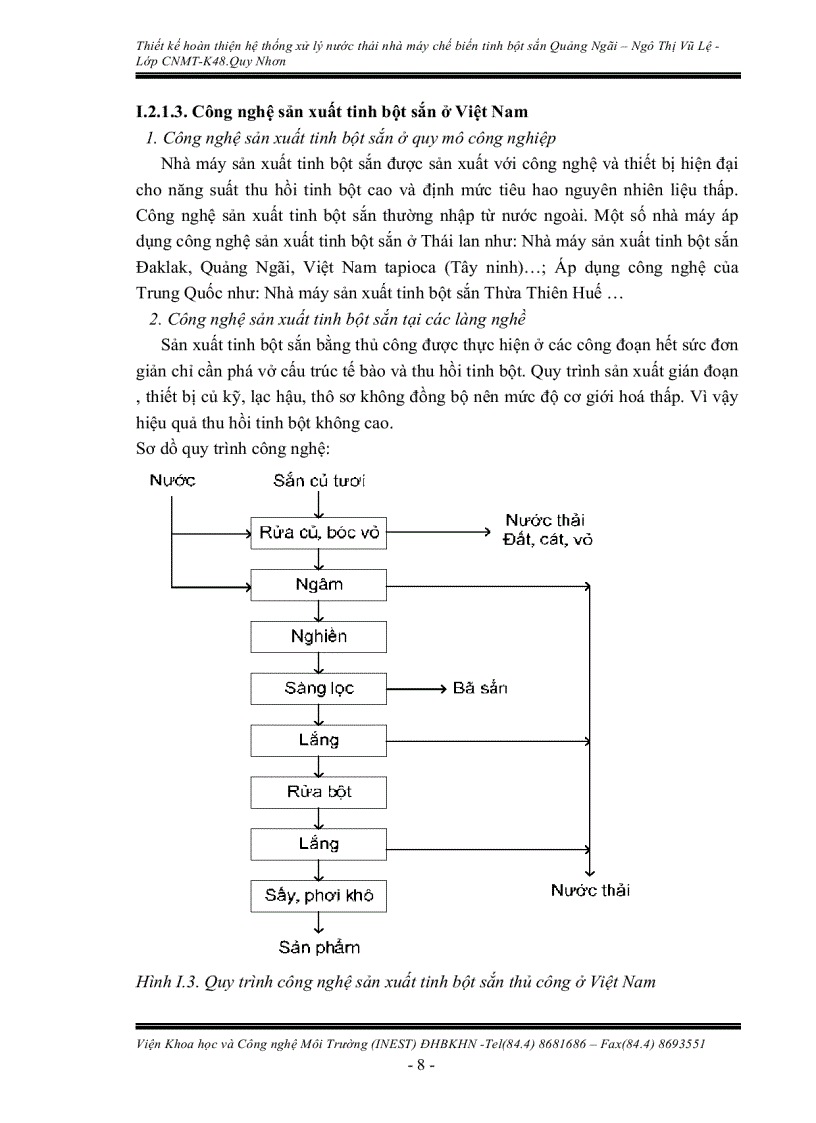 image for page Thiết Kế Hệ Thống XLNT Nhà Máy Tinh Bột Sắn