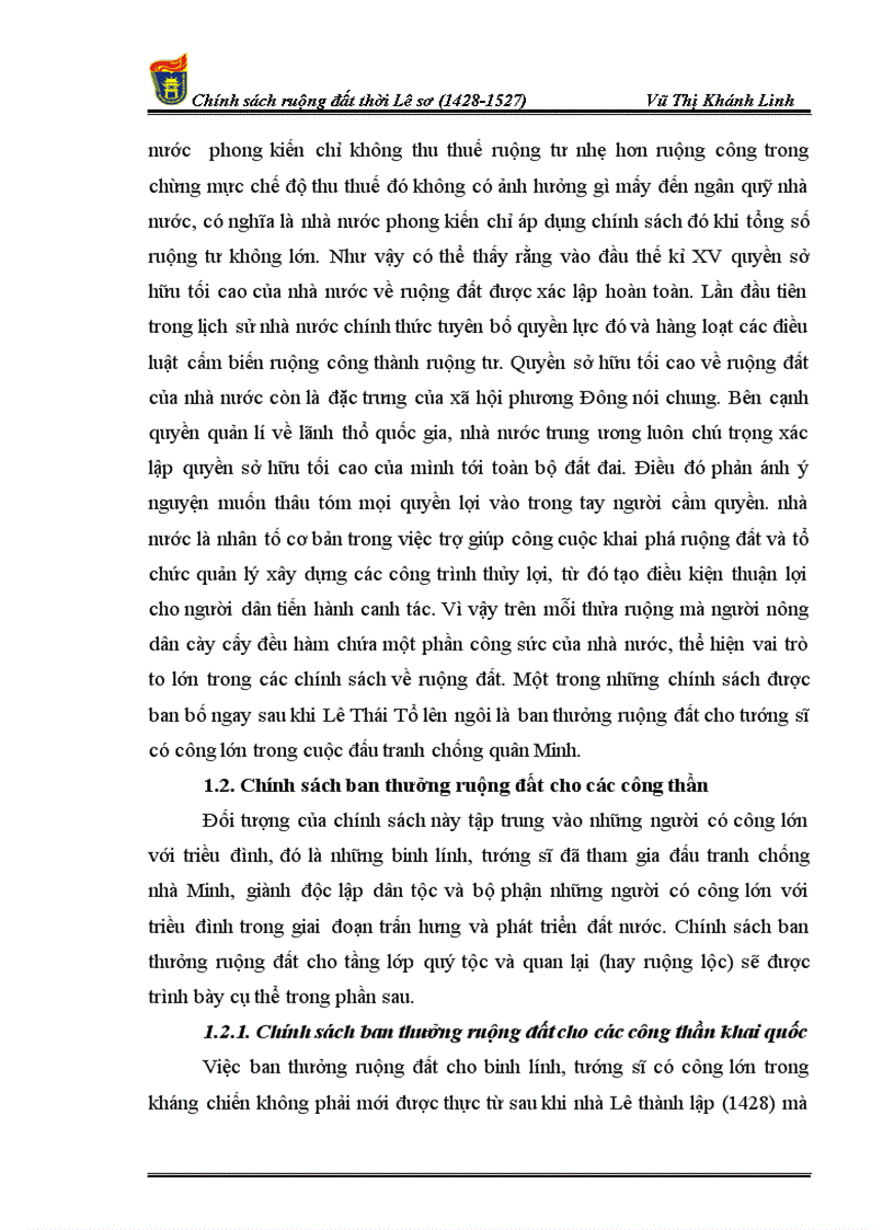 image for page Chính sách ruộng đất thời Lê sơ 1428 1527