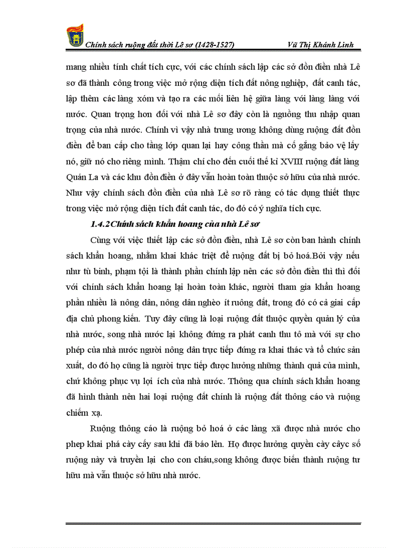 image for page Chính sách ruộng đất thời Lê sơ 1428 1527