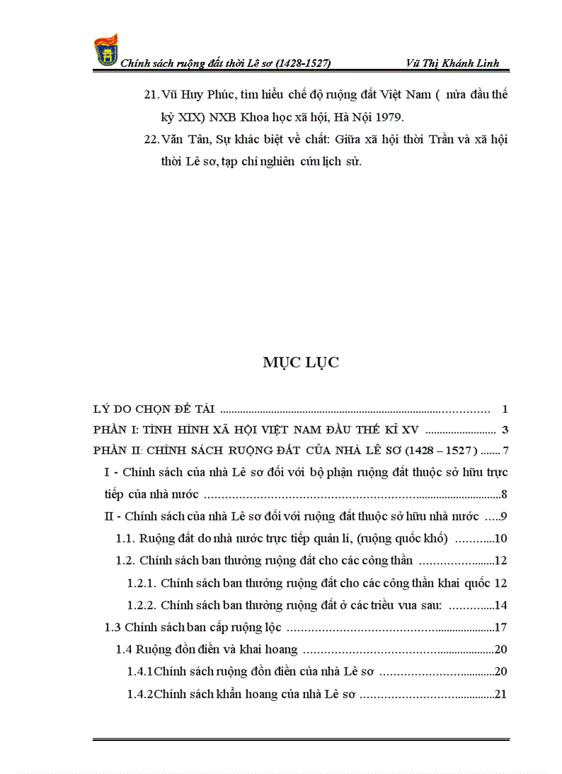 image for page Chính sách ruộng đất thời Lê sơ 1428 1527