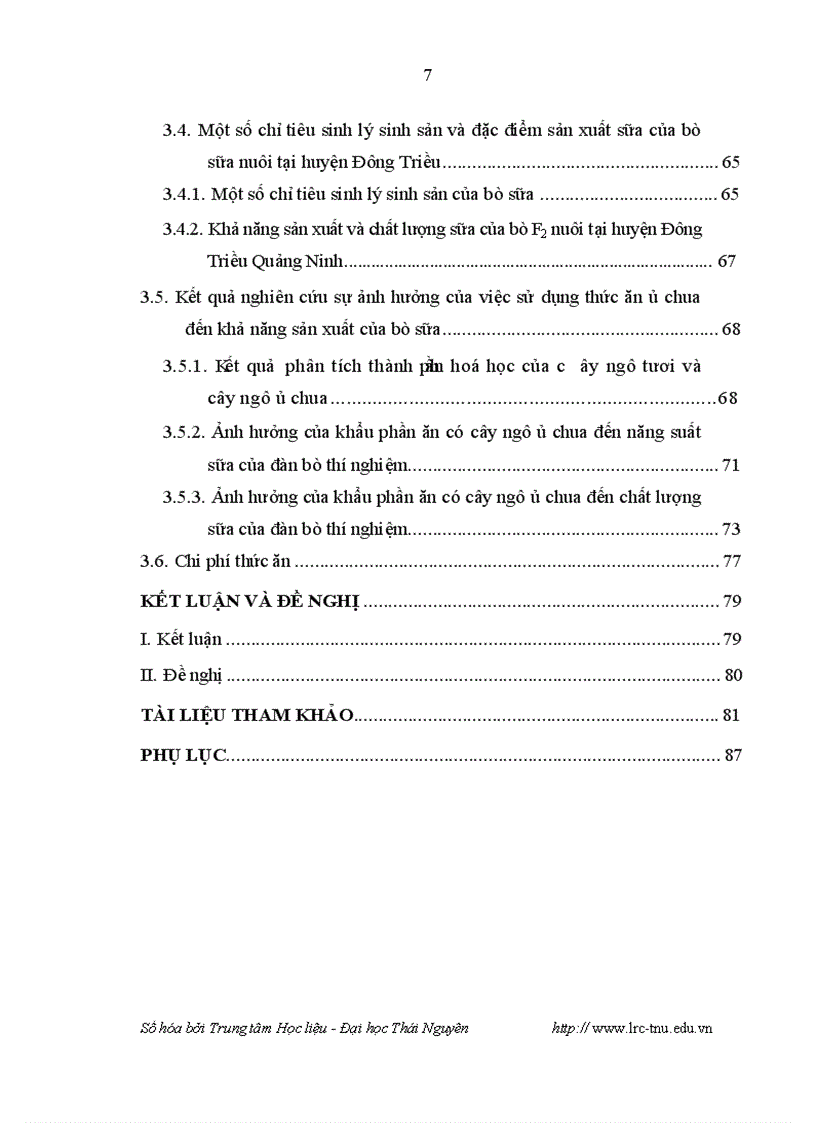 image for page Đánh giá khả năng sinh trưởng và ảnh hưởng của cây ngô ủ chua đến năng suất chất lượng sữa của đàn bò Đông Triều tỉnh Quảng Ninh