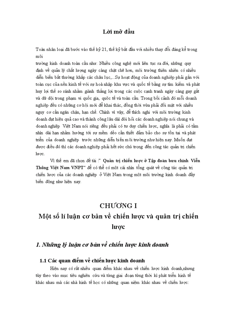 image for page Quản trị chiến lược ở Tập đoàn bưu chính Viễn Thông Việt Nam VNPT