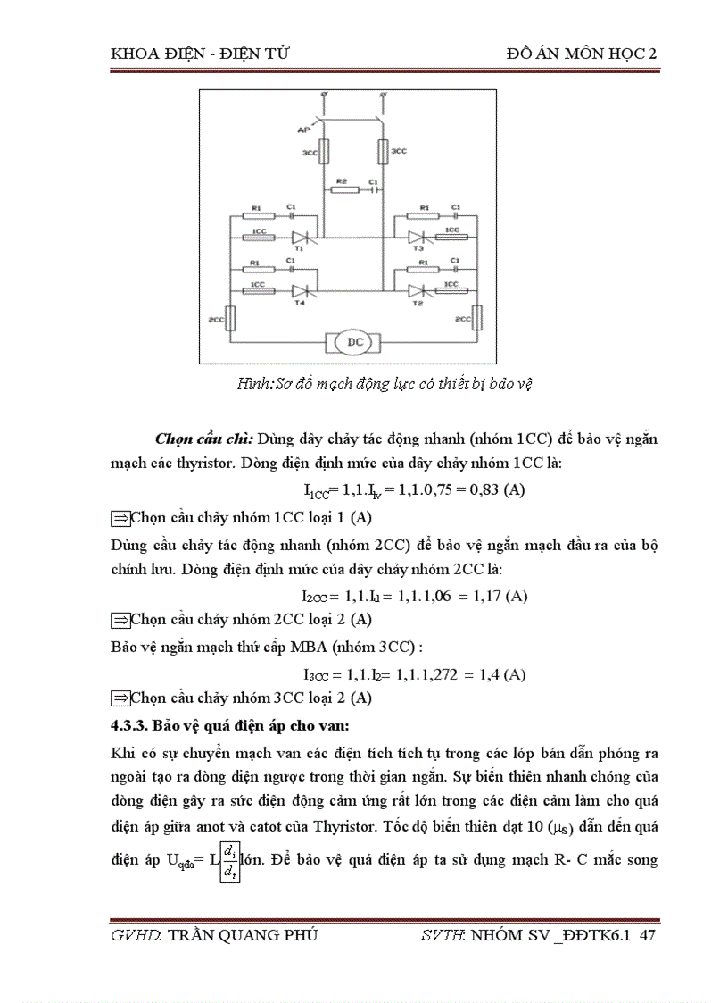 image for page Đồ án ĐTCS Thiết kế chế tạo bộ nguồn chỉnh lưu công suất một pha điều khiển động cơ