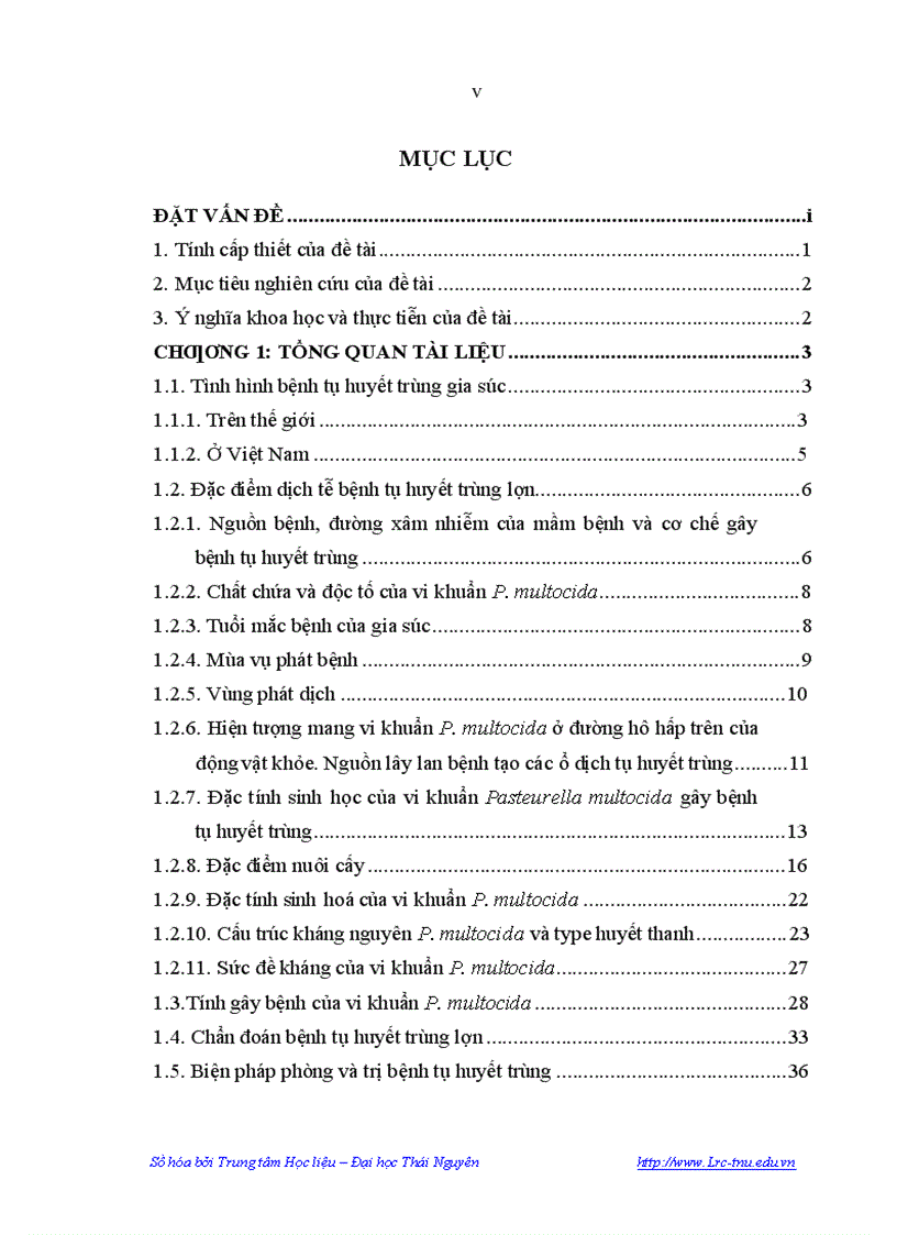 image for page Nghiên cứu một sổ đặc điểm dịch tễ bệnh tụ huyết trùng ở lợn đặc điểm sinh vật học của vi khuẩn PASTEURELLA MULTOCIDA gây bệnh tụ huyết trùng ở lợn tại Tỉnh Phú Thọ và Biện pháp phòn