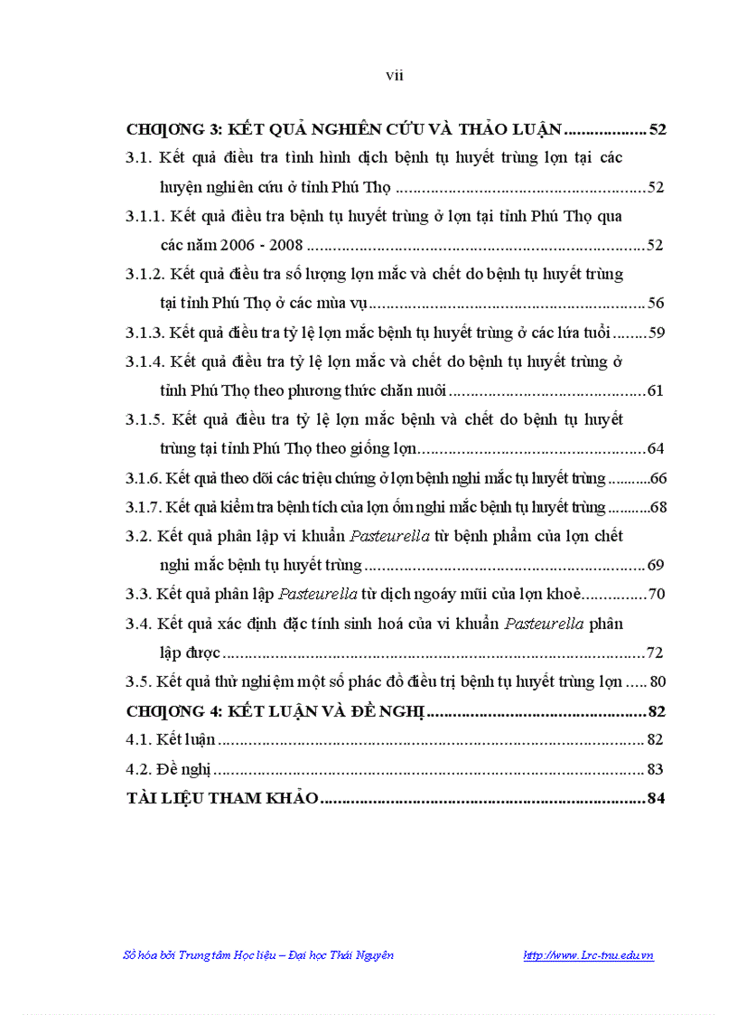 image for page Nghiên cứu một sổ đặc điểm dịch tễ bệnh tụ huyết trùng ở lợn đặc điểm sinh vật học của vi khuẩn PASTEURELLA MULTOCIDA gây bệnh tụ huyết trùng ở lợn tại Tỉnh Phú Thọ và Biện pháp phòn