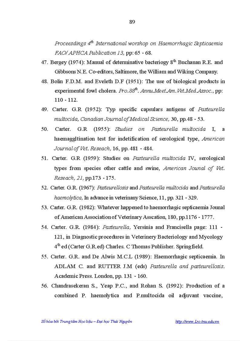 image for page Nghiên cứu một sổ đặc điểm dịch tễ bệnh tụ huyết trùng ở lợn đặc điểm sinh vật học của vi khuẩn PASTEURELLA MULTOCIDA gây bệnh tụ huyết trùng ở lợn tại Tỉnh Phú Thọ và Biện pháp phòn