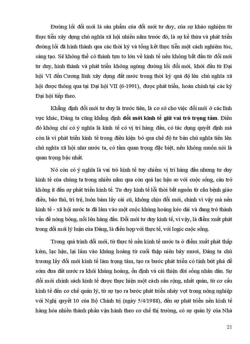 image for page Mối liên hệ giữa lý luận và thực tiễn và vận dụng phân tích mối liên hệ giữa đổi mới tư duy với đổi mới kinh tế ở nước ta