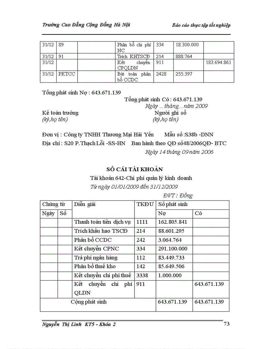 image for page Kế toán bán hàng và xác định kết quả kinh doanh ở Công ty TNHH Thương Mại Hải Yến