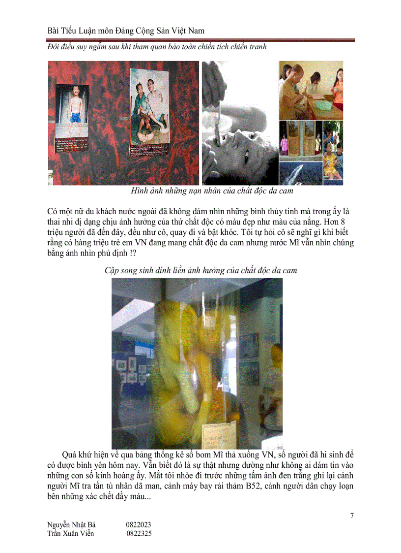 image for page Tiểu luận Bài thu hoạch Sau Khi Tham Quan Bảo Tàng Chiến Tích Chiến Tranh Tp Hồ Chí Minh