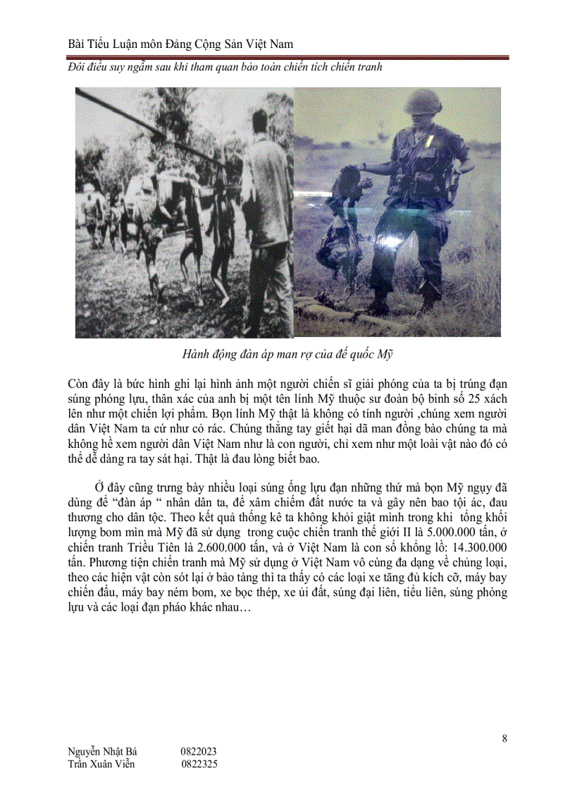 image for page Tiểu luận Bài thu hoạch Sau Khi Tham Quan Bảo Tàng Chiến Tích Chiến Tranh Tp Hồ Chí Minh