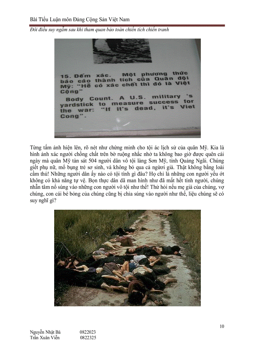 image for page Tiểu luận Bài thu hoạch Sau Khi Tham Quan Bảo Tàng Chiến Tích Chiến Tranh Tp Hồ Chí Minh