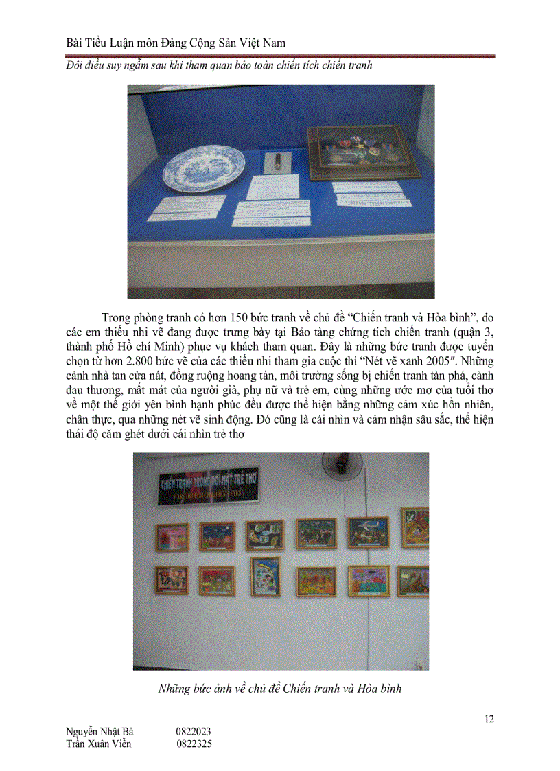 image for page Tiểu luận Bài thu hoạch Sau Khi Tham Quan Bảo Tàng Chiến Tích Chiến Tranh Tp Hồ Chí Minh