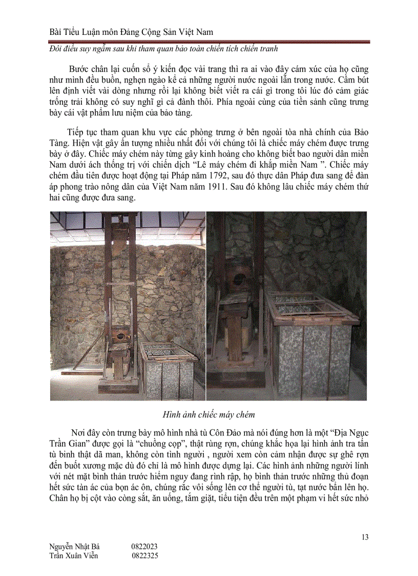 image for page Tiểu luận Bài thu hoạch Sau Khi Tham Quan Bảo Tàng Chiến Tích Chiến Tranh Tp Hồ Chí Minh