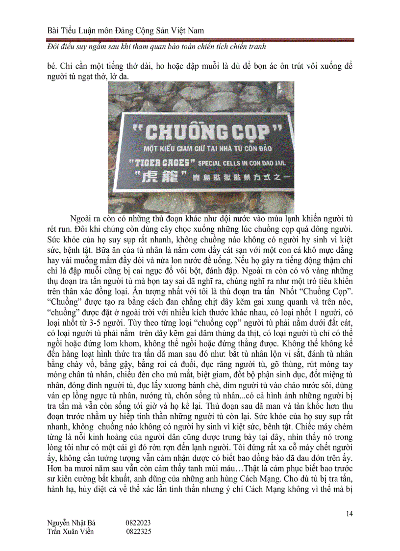 image for page Tiểu luận Bài thu hoạch Sau Khi Tham Quan Bảo Tàng Chiến Tích Chiến Tranh Tp Hồ Chí Minh