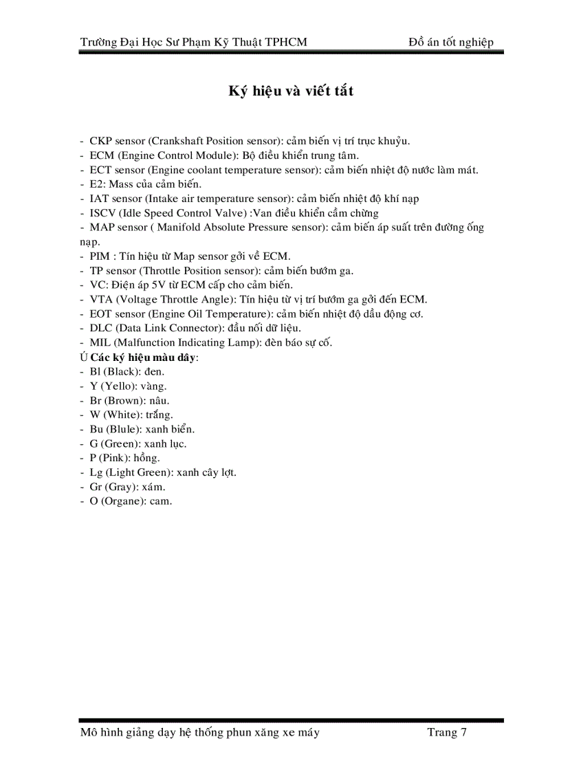 image for page Mô hình giảng dạy hệ thống phun xăng xe máy