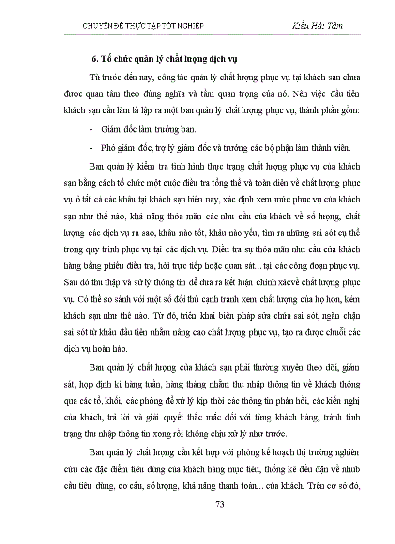 image for page Một số Giải pháp về quản lý chất lượng dịch vụ tại khách sạn thắng lợi