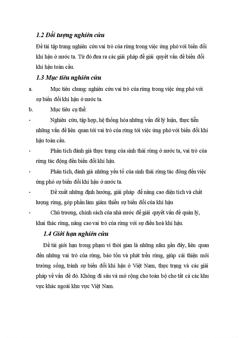 image for page Vai trò của rừng đối với việc ứng phó với sự biến đổi khí hậu toàn cầu