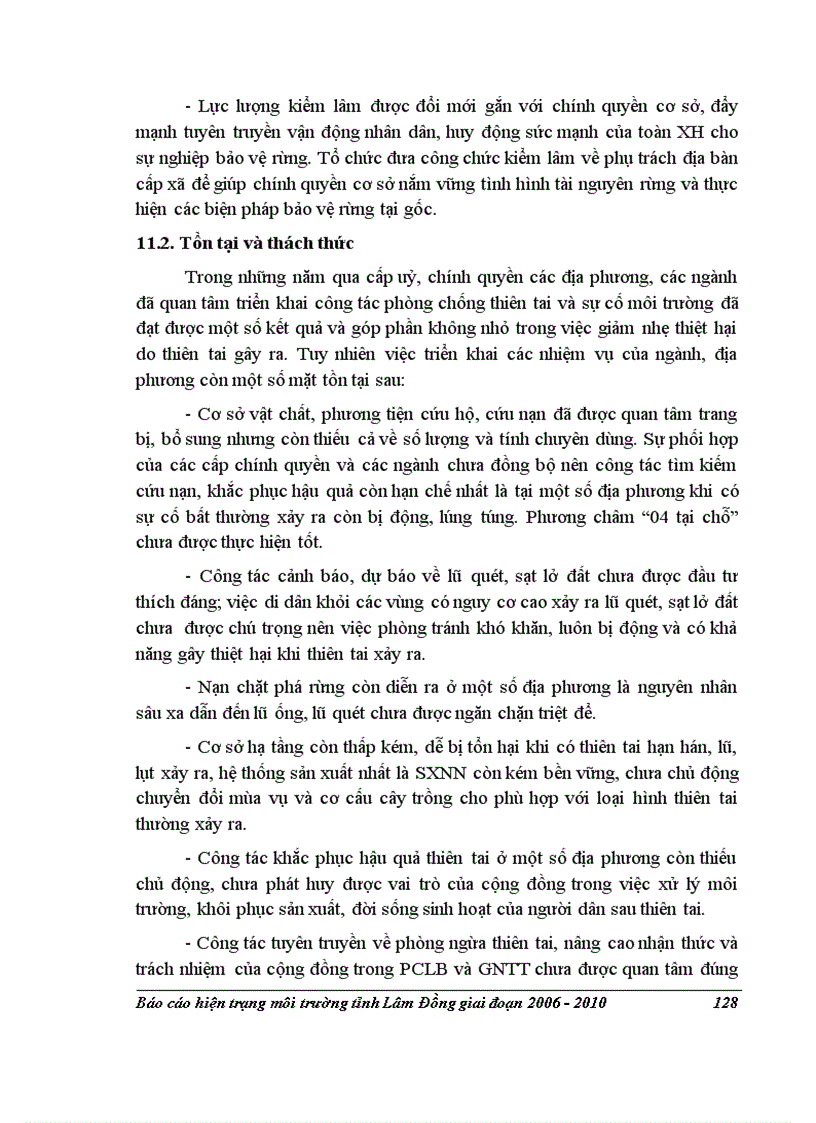 image for page Báo cáo hiện trạng môi trường tỉnh Lâm Đồng 2006 2010