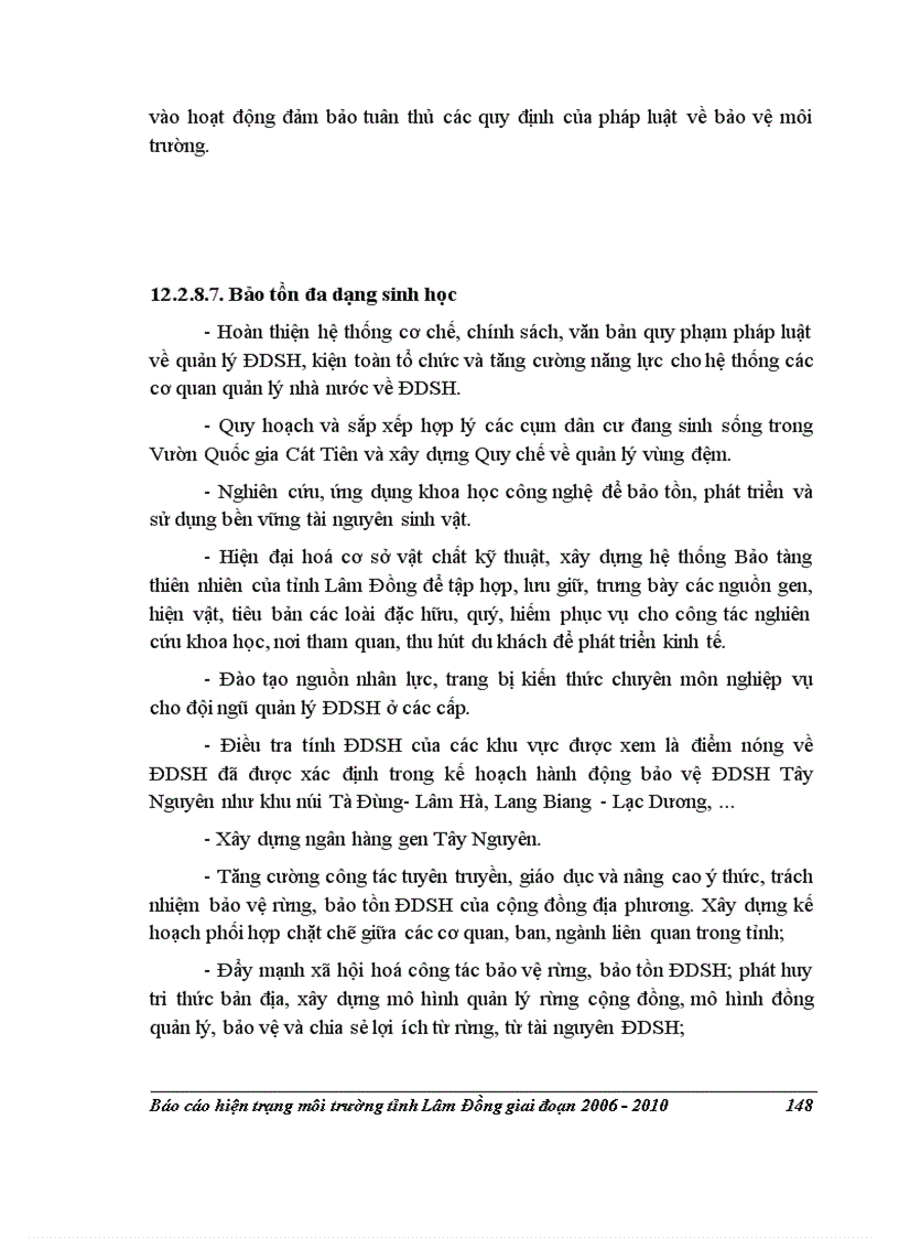 image for page Báo cáo hiện trạng môi trường tỉnh Lâm Đồng 2006 2010