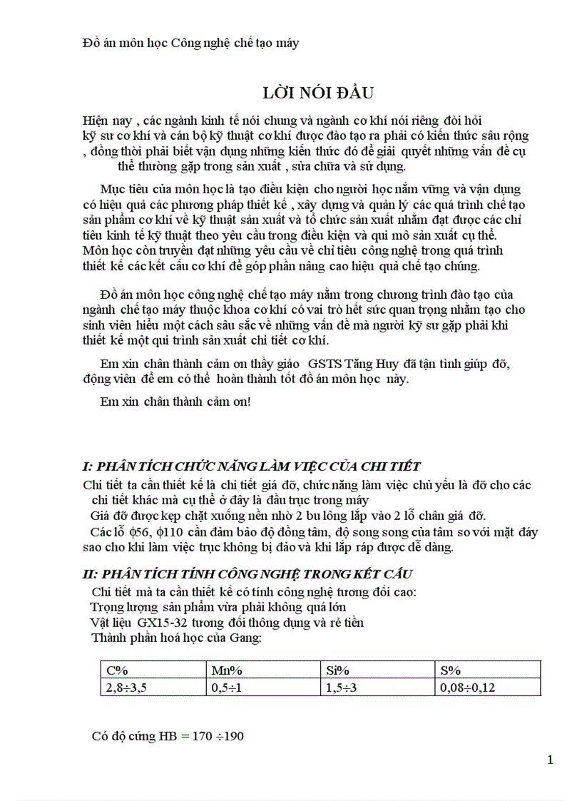 image for page Đồ án công nghệ chế tạo máy thiết kế là chi tiết giá đỡ ĐHSPKTHY