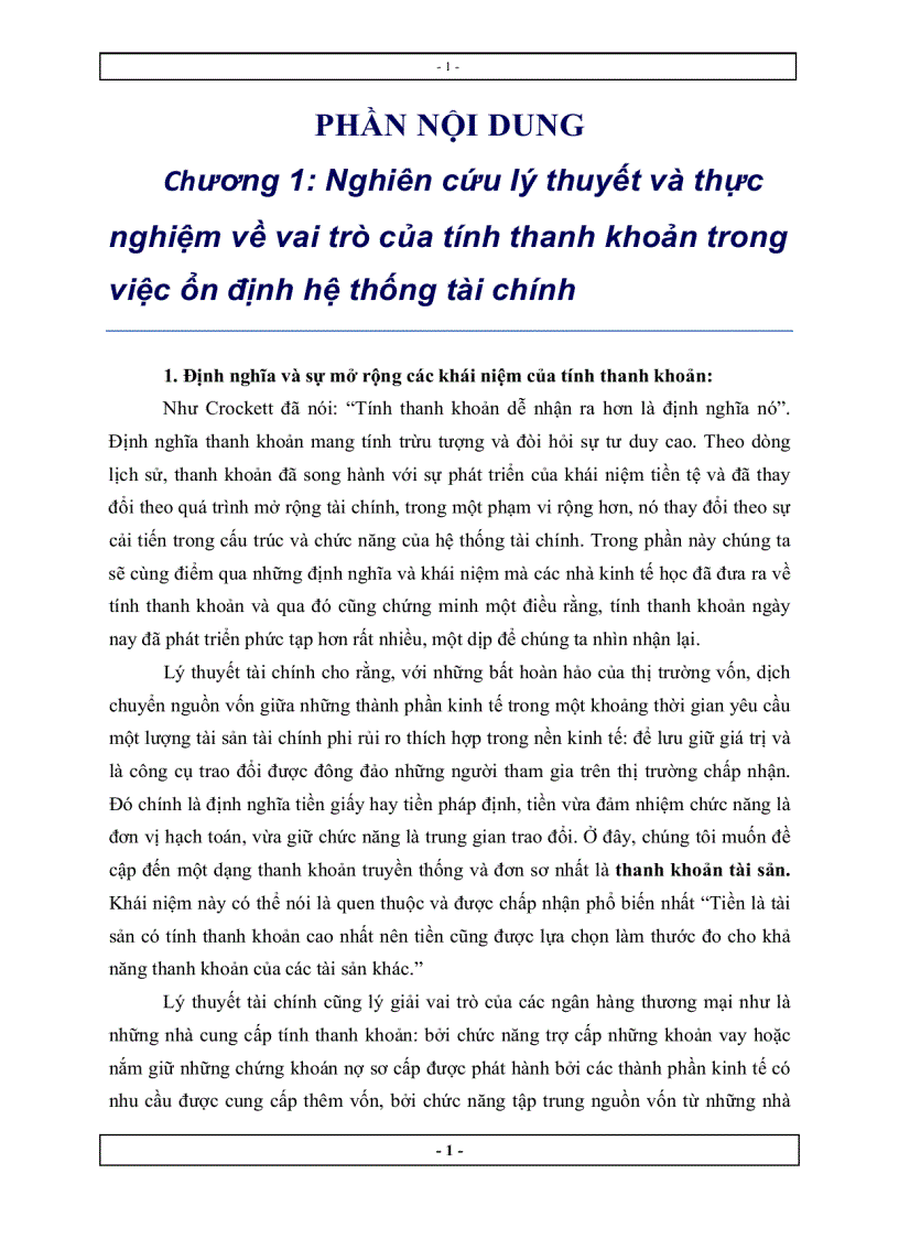 image for page Tăng cường vai trò của tính thanh khoản trong việc ổn định hệ thống tài chính