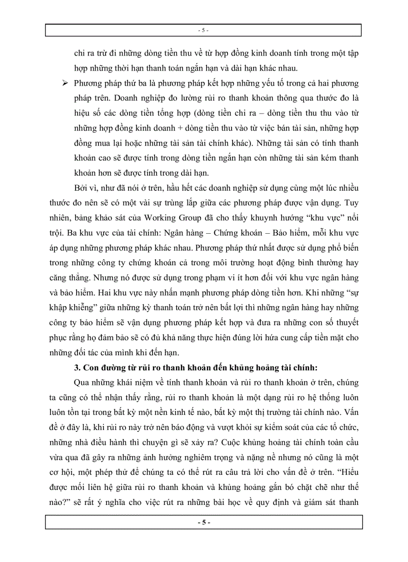 image for page Tăng cường vai trò của tính thanh khoản trong việc ổn định hệ thống tài chính