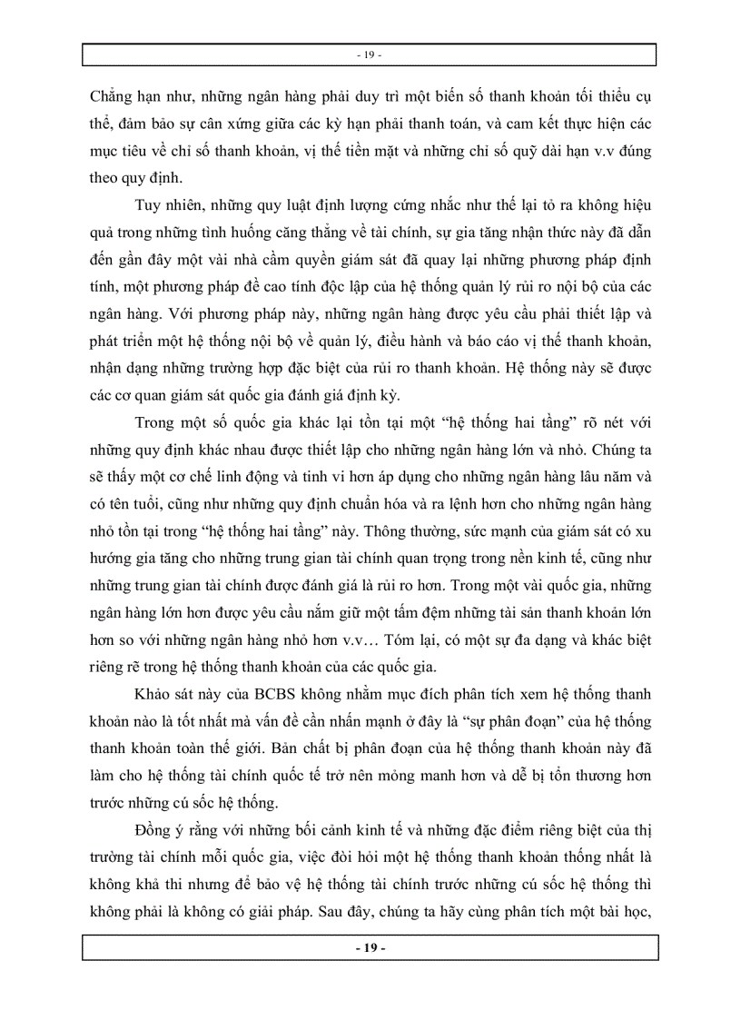 image for page Tăng cường vai trò của tính thanh khoản trong việc ổn định hệ thống tài chính