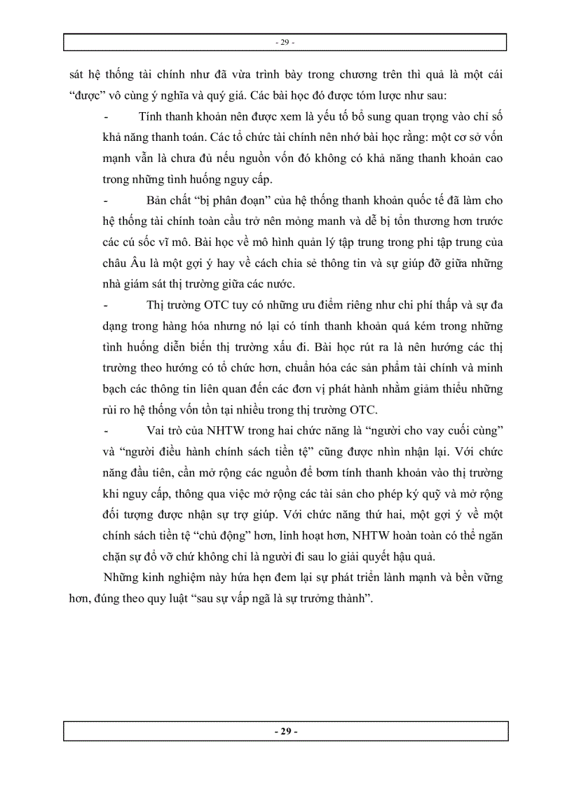 image for page Tăng cường vai trò của tính thanh khoản trong việc ổn định hệ thống tài chính