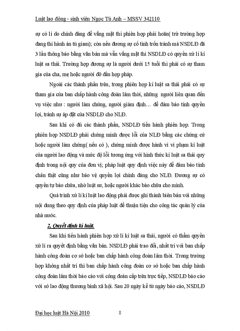 image for page Luật Lao Động Bài tập lớn học kì Đề số 18