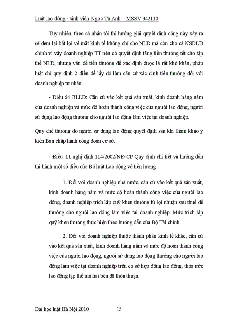 image for page Luật Lao Động Bài tập lớn học kì Đề số 18