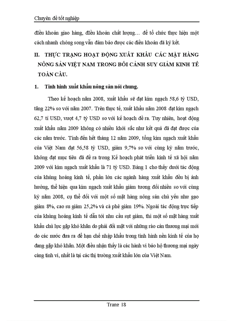image for page Thực trạng và giải pháp phát triển xuất khẩu các mặt hàng nông sản Việt Nam trong bối cảnh suy giảm kinh tế toàn cầu