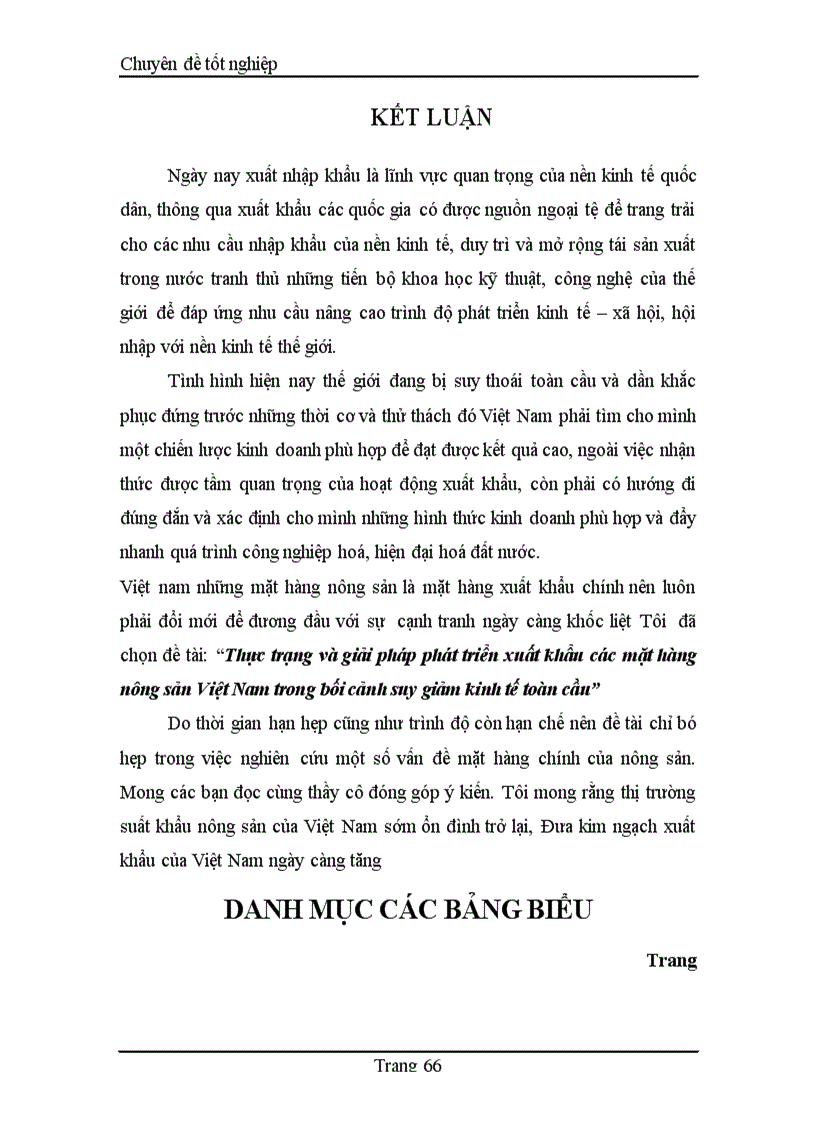 image for page Thực trạng và giải pháp phát triển xuất khẩu các mặt hàng nông sản Việt Nam trong bối cảnh suy giảm kinh tế toàn cầu