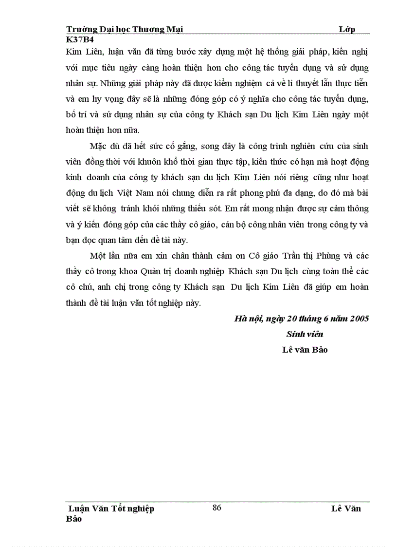 image for page Hoàn thiện công tác tuyển dụng bố trí và sử dụng nhân sự tại công ty khách sạn du lịch Kim Liên