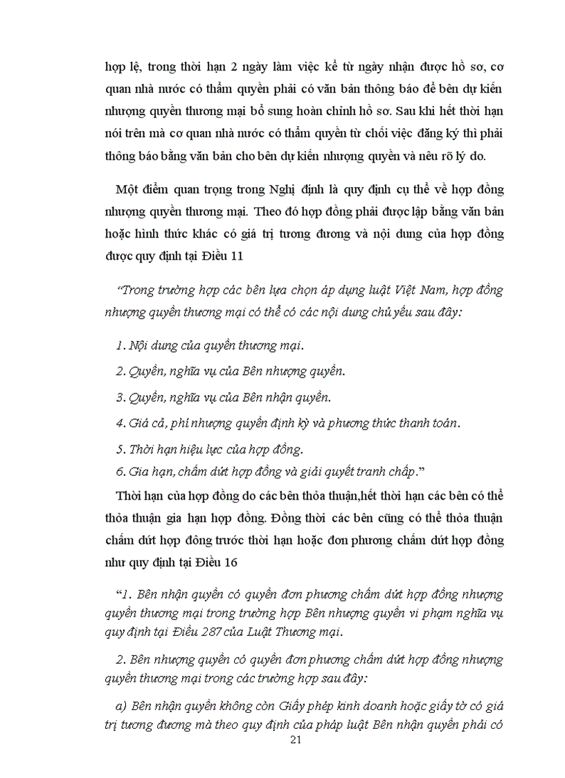 image for page Tiểu luận Quy định của pháp luật Việt Nam về vấn đề nhượng quyền thương mại
