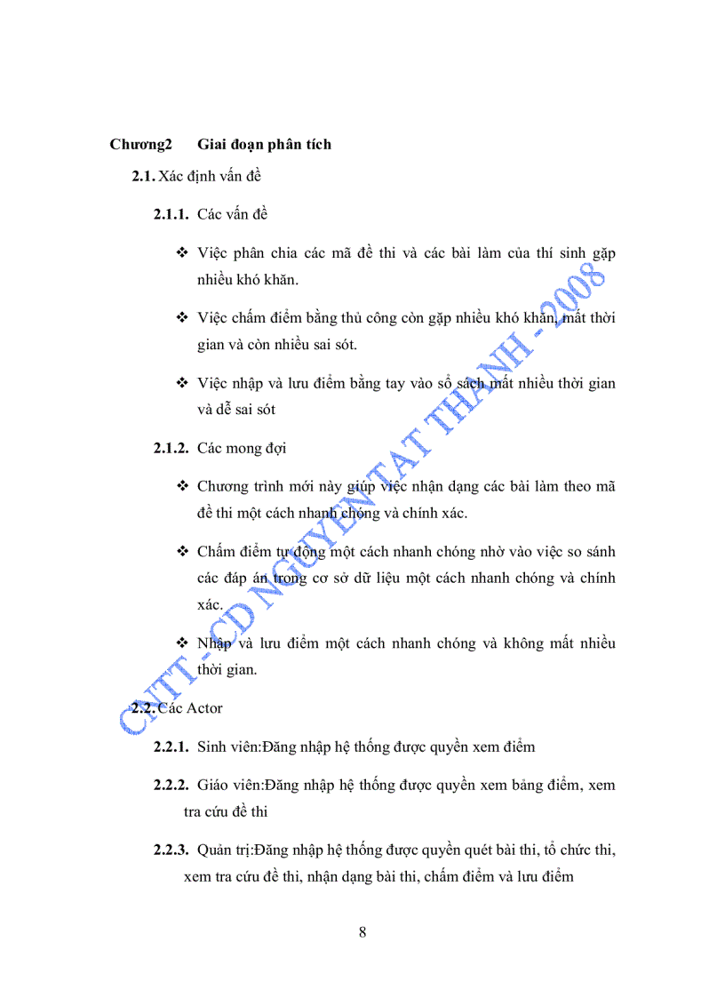 image for page Luận văn Xây dựng phần mềm chấm điểm bài thi trắc nghiệm trên giấy